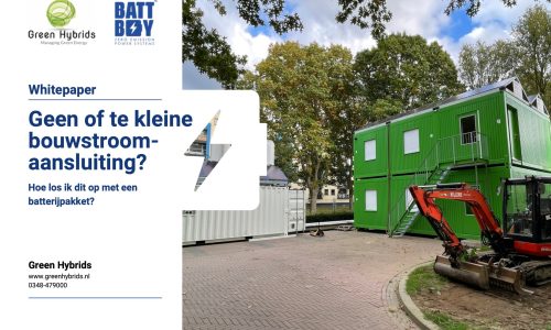 Geen of te kleine bouwstroomaansluiting Geen of te kleine bouwstroomaansluiting